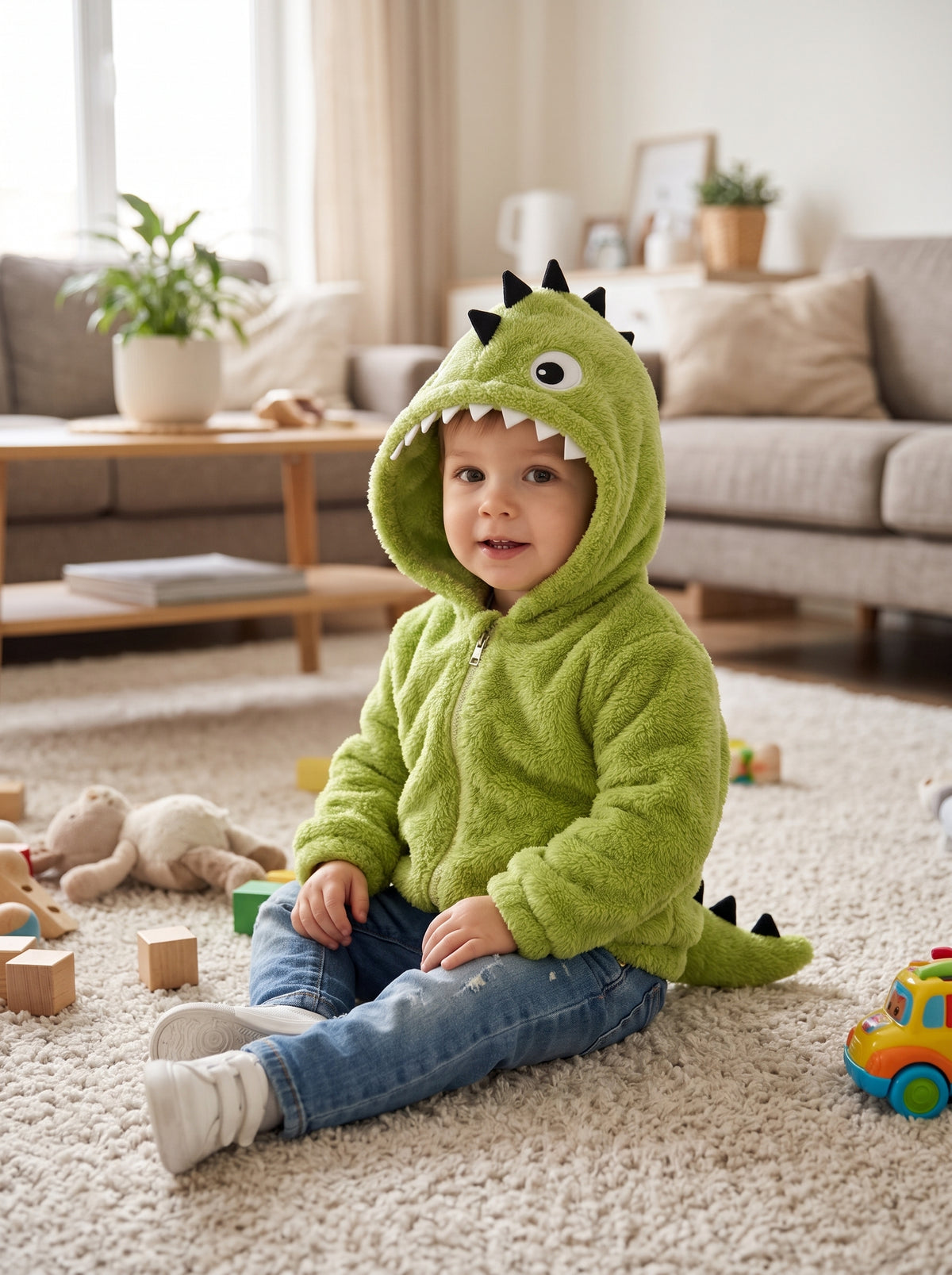 Dinozor Mont Fermuarlı Peluş